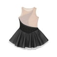 thumbnail image 6 of Haitryli Kids Girls Figure Ice Skating Dress Ballet Dance Dress Mesh Splice Lyrical Dancewear Black 10, 6 of 7