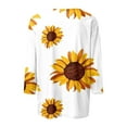 thumbnail image 4 of Birdeem Blouse pour Femmes T-Shirt Imprimé Mode Manches 3/4 Blouse Col Rond Hauts Décontractés, 4 of 12