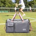 thumbnail image 2 of Deportes portátiles Duffel Wet Equipaje Ligero para Yoga Gimnasio Hombres Mujeres Gris Zulema Bolsa deportiva, 2 of 8