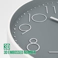thumbnail image 2 of OCEST 12 Inch Wall Clock, Silient Non Ticking Modern Wall Clock, Battery Operated Classic Wall Clock for Living Room Bedroom Kitchen Office Classroom School, 2 of 7