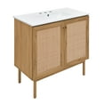 thumbnail image 3 of Cortona 36" Freestanding Bathroom Vanity in Golden Oak with 3-Hole Widespread Sink Top, 3 of 7