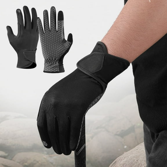 Litrail Summer Hiking Gloves, Breathable Polyester Outdoor Gloves with Non-Slip Silicone Palm, Touch Screen Compatible, Elastic Cuff for Hiking Cycling Equestrian
