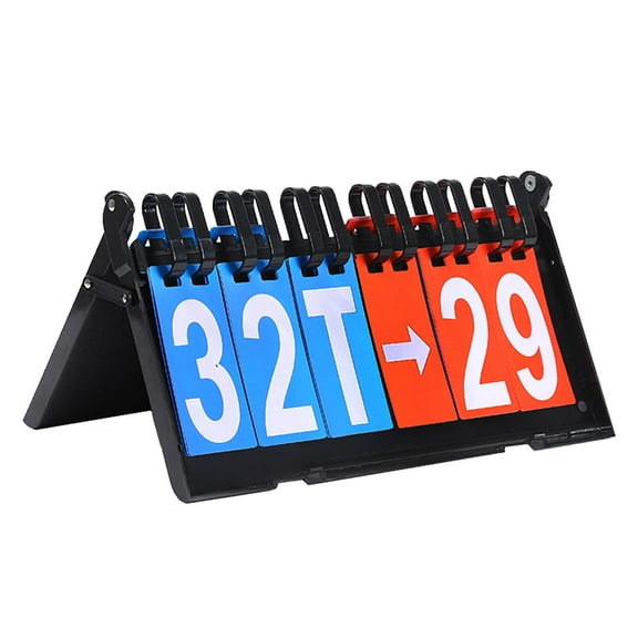 Tabletop Scoreboard Flip Score Keeper Foldable Score Cards Flip Scoreboard Score Keeper for Tennis Badminton Sports Team