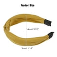 thumbnail image 2 of Unique Bargains Satin Knot Headband Hairband for Women Yellow 1.2 Inch Wide 1 Pcs, 2 of 7