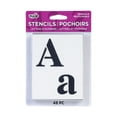 thumbnail image 1 of Tulip Reusable Stencils 48-Piece Set – Upper & Lowercase Letters, Numbers, and Fun Symbols for Crafting, Scrapbooking, DIY Projects, Fabric Painting, Card Making, and School Activities, 1 of 4