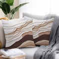 thumbnail image 2 of Abstract Wave Texture Outdoor Pillow Covers Pack of 2 Vintage Earth Color Gradient Waterproof Throw Pillow Covers Decorative Cushion Cases for Patio Garden Tent Balcony Couch 20x20 inch, 2 of 8