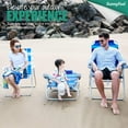 thumbnail image 2 of Sunnyfeel 5-Position Backpack Beach Chair Lay Flat, Folding Chair with cup holder, phone slot & bottle opener, Outdoor & Picnic &Camp, 2 of 5