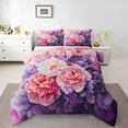 thumbnail image 2 of Erosebridal Romantic Flower Bedding Sets Queen with Comforter, Floral Print Duvet Insert, Spring Floral Decor, Reversible 3pcs, 2 of 8