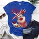 thumbnail image 2 of Camiseta con estampado navideño de renos y buenos días para mujer, camiseta navideña con estampado bonito, S-5XL divertida y bonita, camiseta navideña para mujer, 2 of 4
