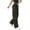 Brown, variant on qucoqpe Womens Wide Leg Cargo Pants with Multiple Pockets Solid Elastic Waist Straight Leg Hiking Joggers Trousers