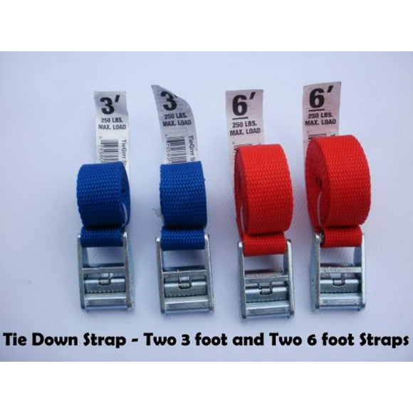 Tie Down and Cargo Straps –Two 3 & Two 6 Straps
