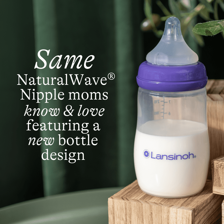 Lansinoh Breastfeeding Bottle for Baby with NaturalWave Nipple, 8
