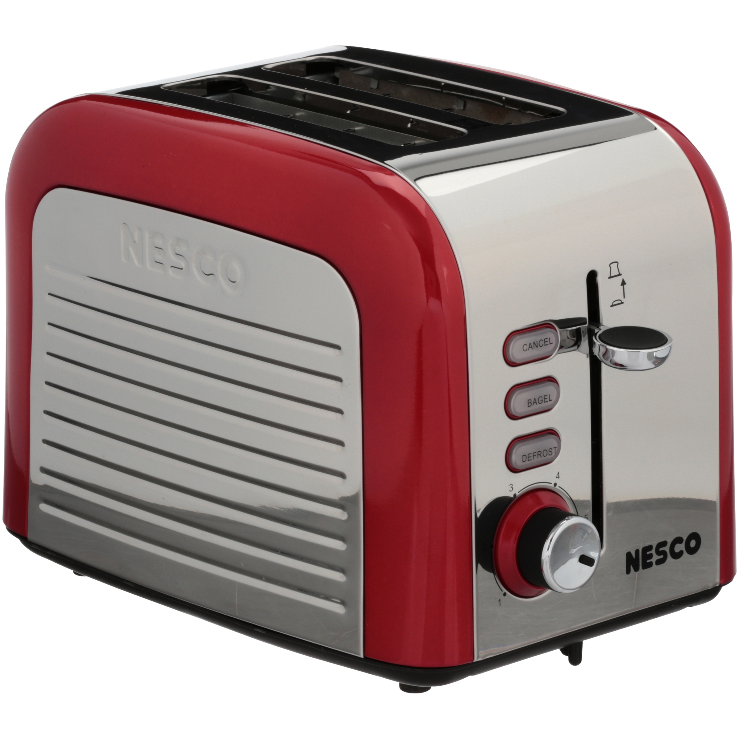Nesco T100012 Everyday 2Slice Toaster, Red/Chrome