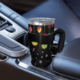 thumbnail image 5 of 40oz Tumbler,Black Christmas Ornament Pattern Insulated Tumblers with Removable Handle,Stainless Steel Double Vacuum Coffee Tumbler Cup with Straw for Home,Office,Travel,Party, 5 of 5