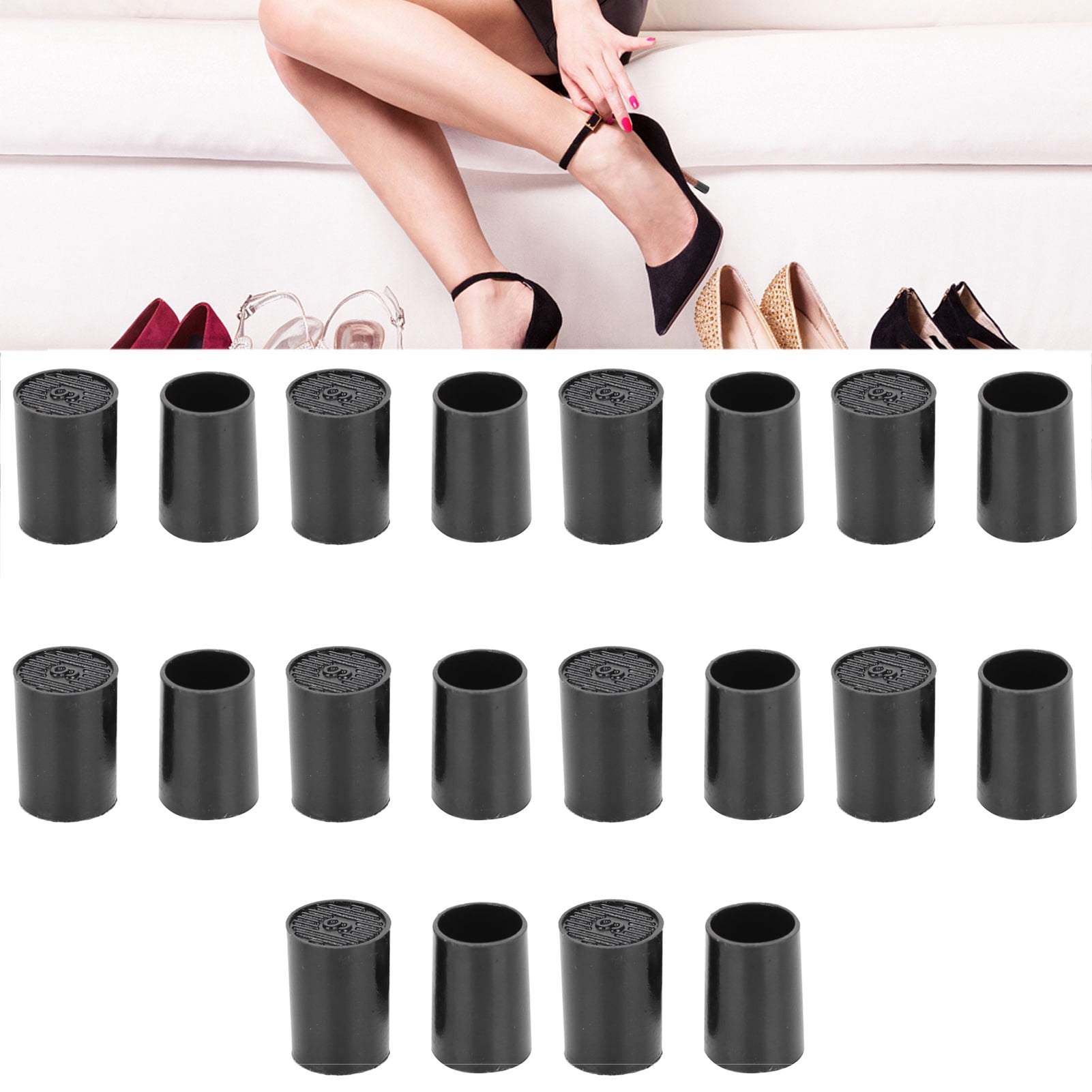 Couvre-talons De Remplacement Pour Talons Hauts | 4 Tailles (9mm à 14mm), Antidérapant, Réducteur De Bruit - Protège Talons Et Sols - 7