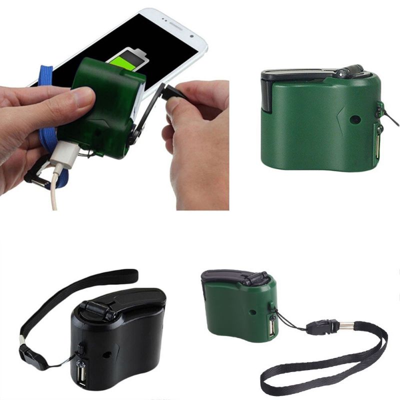 Outdoor Emergency Charging Survival Tools USB Cell Phone Hand Crank