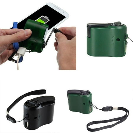 Outdoor Emergency Charging Survival Tools USB Cell Phone Hand Crank Charger Battery