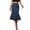 Blue, variant on EMMIOL Women's Mermaid Midi Skirt Elastic Mid High Waist Flowy Hem Satin Skirt Retro Y2K Summer Casual Trendy