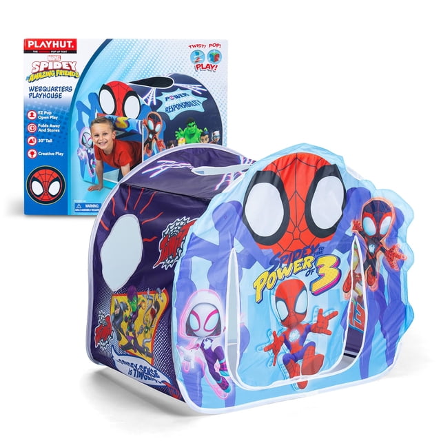 Casita de juegos Toy Playhut Spidey's Webquarters de 76 cm de altura