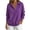 Purple, variant on cocolona Button Down Sweatshirts for Women Workout Trendy Long Sleeve Shirts Casual Loose Solid Color Fall Tops