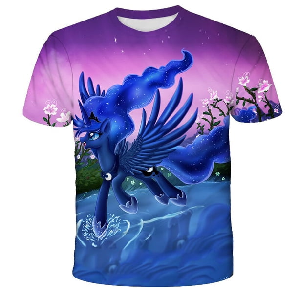 Camiseta para niños, camiseta de dinosaurio, ropa de unicornio de poliéster para niñas y niños, camiseta de manga corta para niños, ropa para bebés Teen13T Gao Jinjia LED