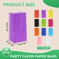 thumbnail image 2 of Uxcell Party Favor Paper Bags Kraft Paper Goodie Gift Bags for Wedding Birthday Purple 7.1x2.4x3.5 inch, 2 of 6