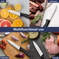 thumbnail image 2 of Ruffulon Straight Edge Paring Knife Set of 6, Stainless Steel Small Kitchen Knife, Ultra Sharp Peeling Knife, Fruit Knife with Black Plastic Handle, 2 of 7