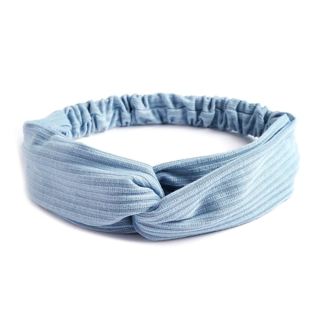 Diadema con nudo cruzado para mujer, bandas elásticas para el cabello, diadema suave de Color sólido para niña, accesorios para el cabello, envoltura para la cabeza anudada trenzada