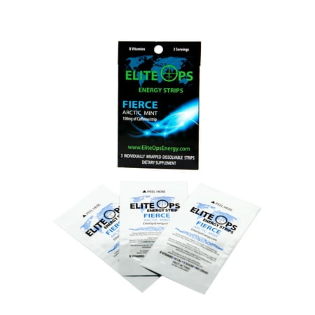 EliteOps Energy Strips, Fierce Artic Mint, 60 servings