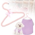 thumbnail image 3 of Clothes Hanger With Bow, Decorative Pearl Rack For Home Wardrobe, Elegant Clothing Organizer (Pink), 3 of 9