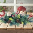 thumbnail image 4 of Nkmbld Candle Holders for Candlesticks, Christmas Berries Pines Branches Pines Cones Candlesticks Christmas Decorations Artificial Green Plants, 4 of 7
