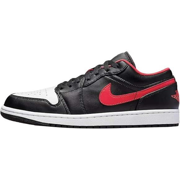 Nike Men's Air Jordan 1 Low Black/Fire Red-white running shoes