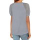 thumbnail image 3 of Blusa informal de manga corta con cuello en V y manga corta para mujer Pompotops hkajfhjk460060, 3 of 5