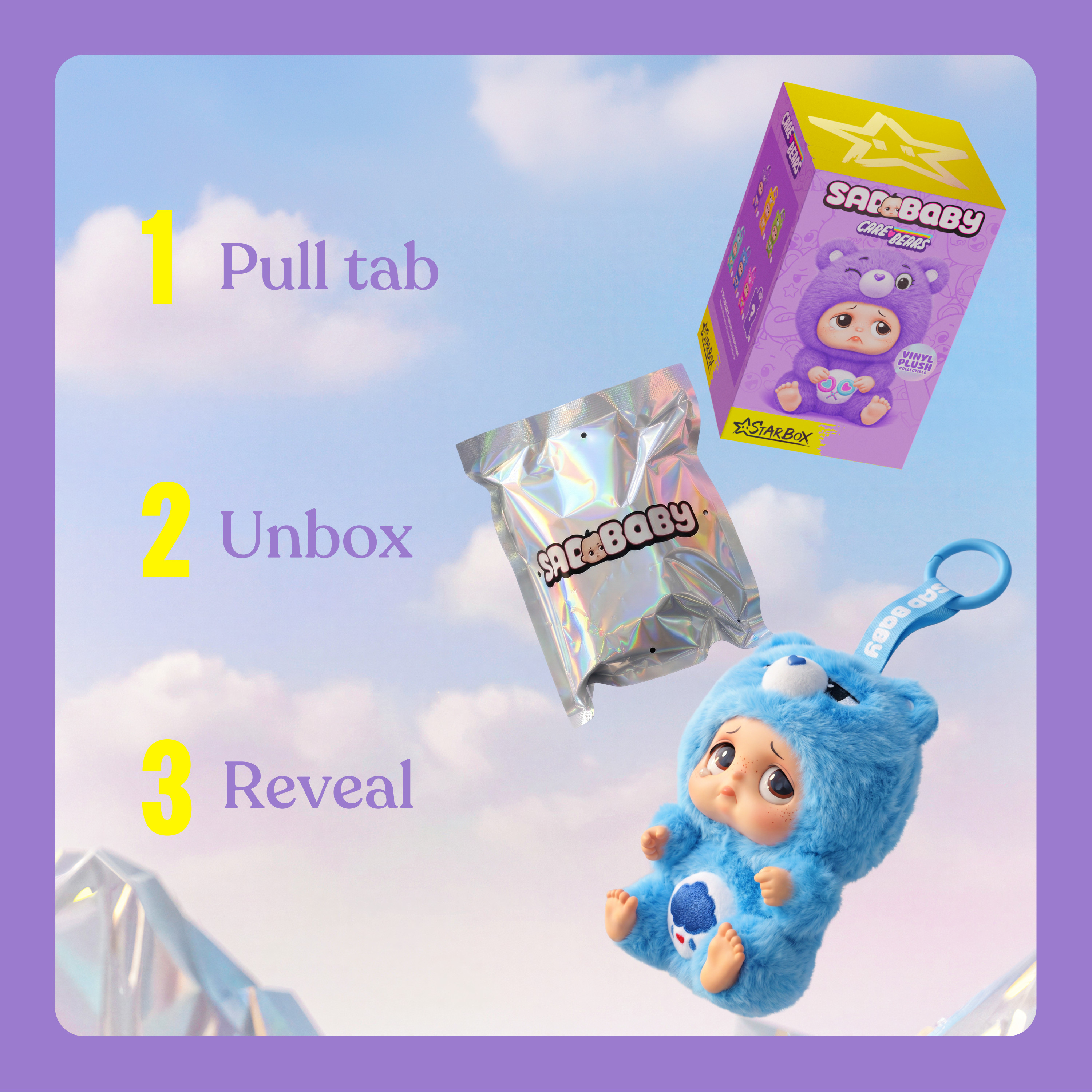 STARBOX Sad Baby Care Bears Blind Box Keychain Series 1 photo 5