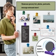 FINDMAG 20 Pack Magnetic Clips Heavy Duty, Clips Magnets Scratch Free, Strong Fridge Magnets for Whiteboard Magnets Clips for Photo Displays, Office, School, Kitchen, 30mm Wide