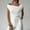 White off shoulder crop top a1, variant on Women Off Shoulder Wrap Ruched Crop Top Polyester Elegant Party Blouse Casual Summer Tops Fashion Sleeveless Shirts Vacation Outfit, White 2XL