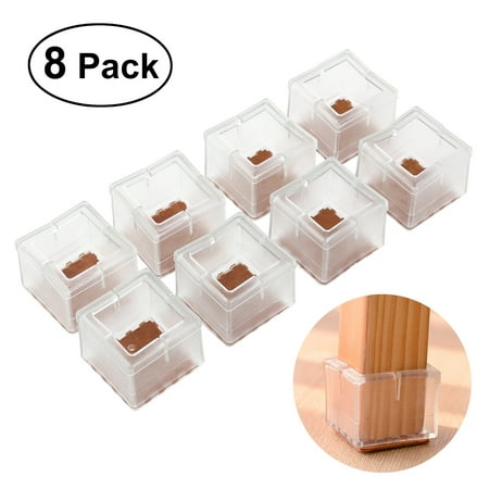 Nuolux 8pcs Square Silicone Chair Leg Caps Feet Pads Furniture Table Nuolux 8pcs Square Silicone Chair Leg Caps Feet Pads Furniture Table Covers Wood Floor Protectors Transpa