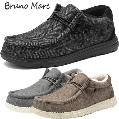 

BRUNO MARC Mens Loafers Casual Shoes Slip-on Warm Winter Snow Boots Shoes Size