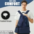 thumbnail image 3 of Swim Bag for Swimmers Mesh Beach Bag Backpack Dark Blue, 3 of 8