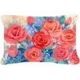 thumbnail image 1 of Oreiller Décoratif en Tissu Roses, 1 of 1