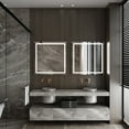 thumbnail image 3 of Ozarke Aurora LED Vanity Mirror with Aluminum Frame, Anti-Fog Feature and 3 Key Touch Control - Medium, 3 of 10