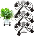 thumbnail image 1 of Sentmoon Support de Pot pour Plantes Intérieur Rouleau Planche Roulante Diamètre Rond Soucoupe de Pot de Fleurs avec 4 Rouleaux Rouleau de Fleurs Capacité de Charge pour Extérieur/intérieur, 1 of 9