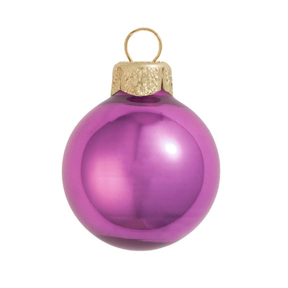 2ct Pearl Dusty Rose Pink Glass Ball Christmas Ornaments 6" (150mm)