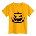 thumbnail image 4 of CMSHTD Halloween Shirts for Kids Boys Short Sleeve Fall, Toddler Boys Children T-Shirts Cute Tops, Yellow Size 2-3 Years, 4 of 4