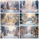 thumbnail image 2 of Winter Christmas Tree Backdrop Photography Snow Path Hut Natural Landscape Kids Family Portrait Photocall Background Photo Props, 2 of 5