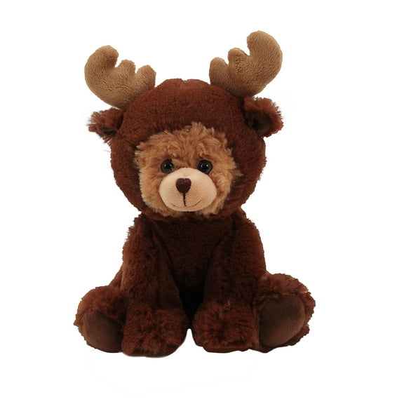 Plushland 10 Inch Reindeer Bear Stuffed Animal Plush Toy,Cuddles Toy Best Gift for Kids,Home and Car Decor