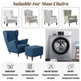 thumbnail image 4 of Wingback Chair Covers Slipcover,2 Piece Stretch Wing Chair Covers,Waterproof Soft Wingback Armchair Slipcover for Living Room and Bedroom, 4 of 8
