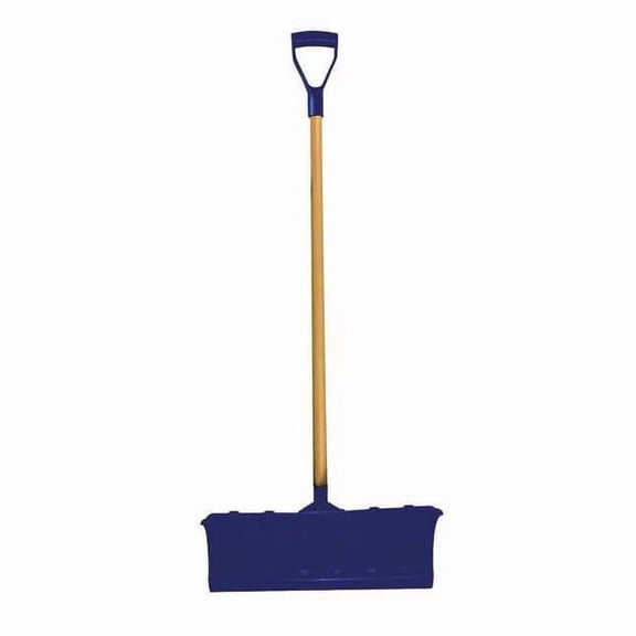 Snow Shovel, 22 1/4 in W x Plastic Blade, 42 in L Wood Handle