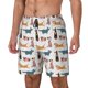 thumbnail image 1 of Fotbe Dogs Pug Traje de Baño para Hombre – Shorts de Natación de Secado Rápido con Forro y Bolsillos-Small, 1 of 6