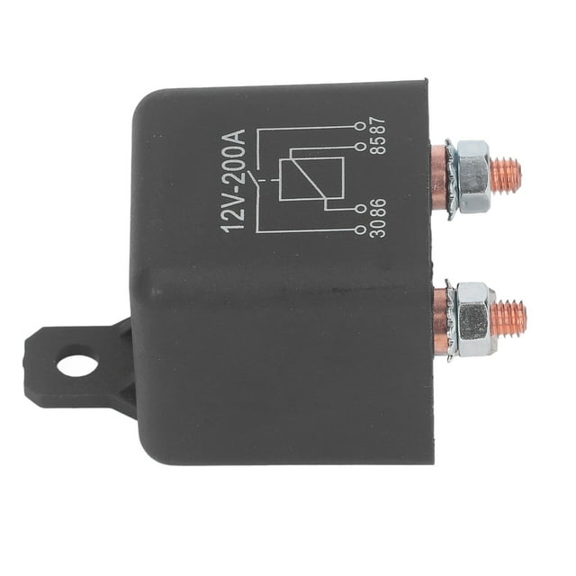 Starter Solenoid 12V, Waterproof Versatile Flame Retardant ABS Shell Full Turn Winding 200A Starter Relay With Terminals For Car
